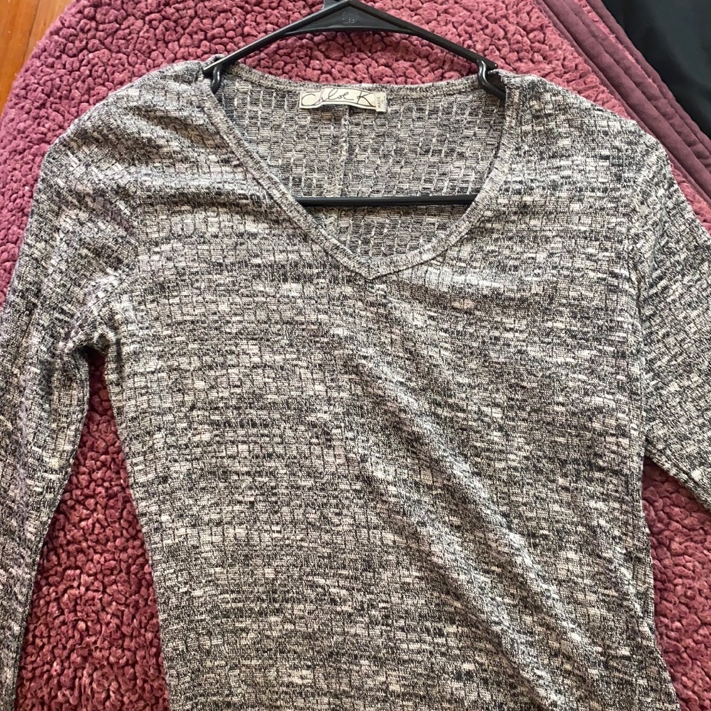 Long sleeve shirt with lace sleeves